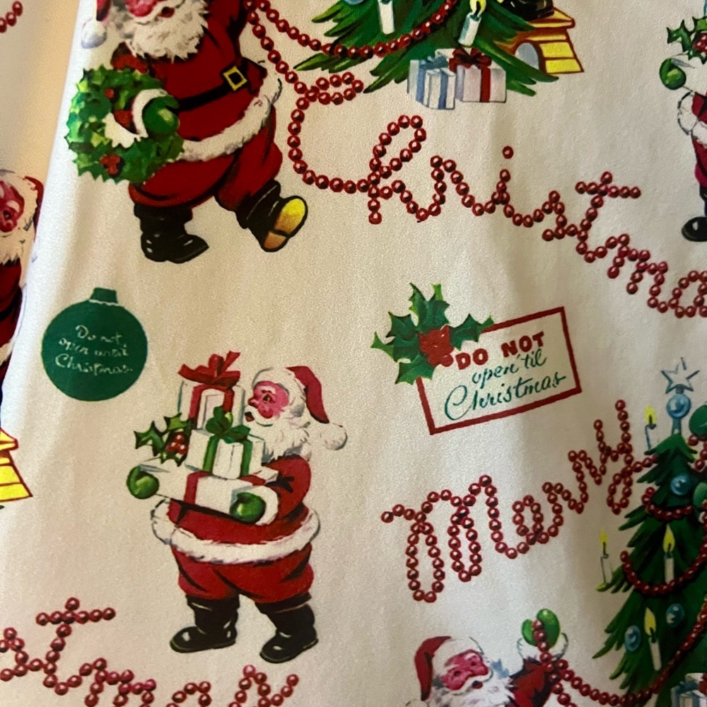 Plus size 2X Christmas Santa Claus Print Leggings - Picture 3 of 8